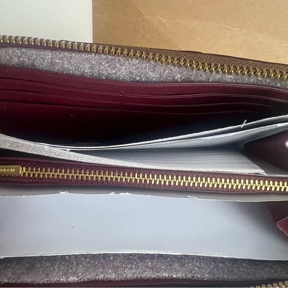 NWT Coach Color-Block Coated Canvas Signature Slim Accordion Zip - Picture 10 of 11